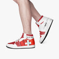 AJ1 High-Top Leather Sneakers