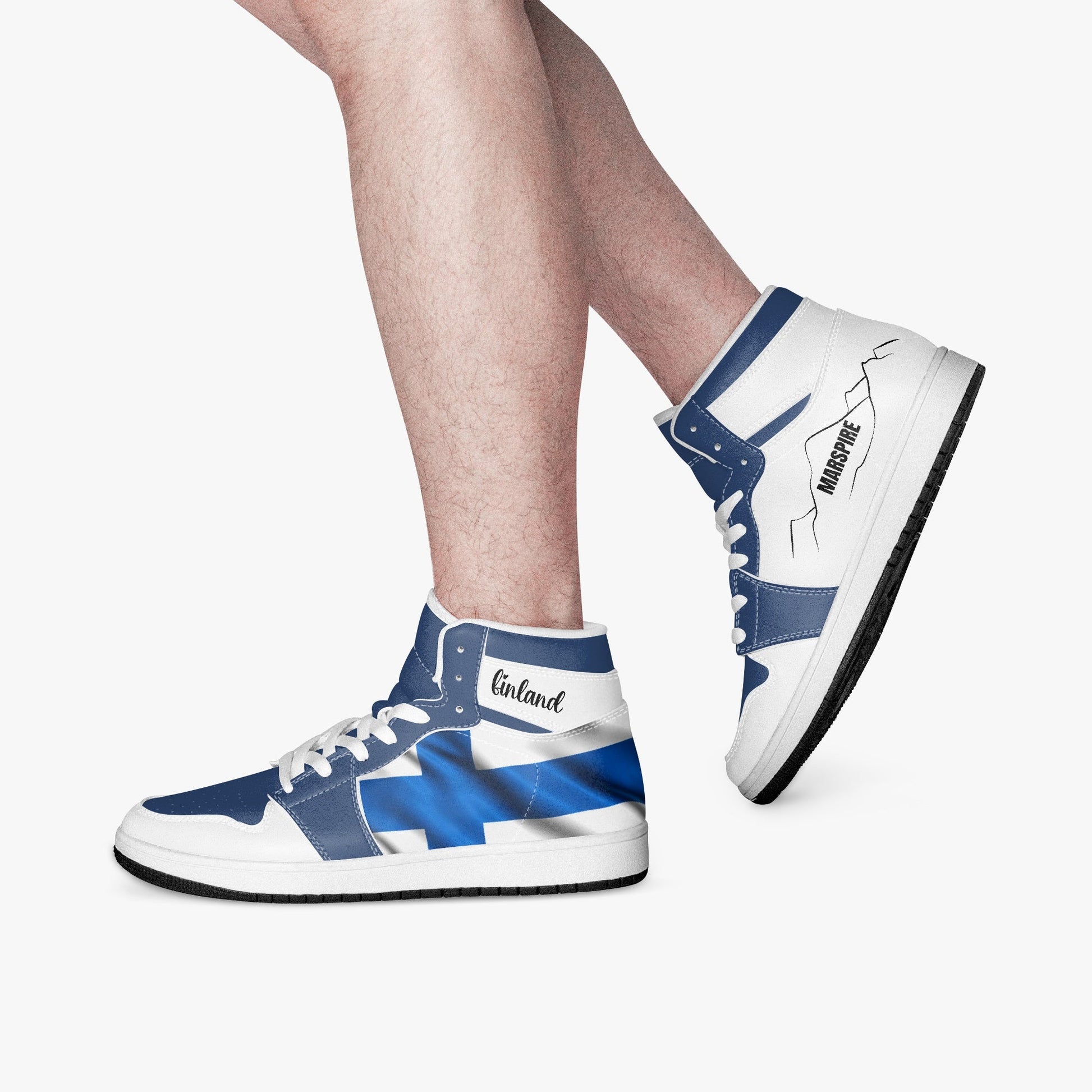 AJ1 High-Top Leather Sneakers