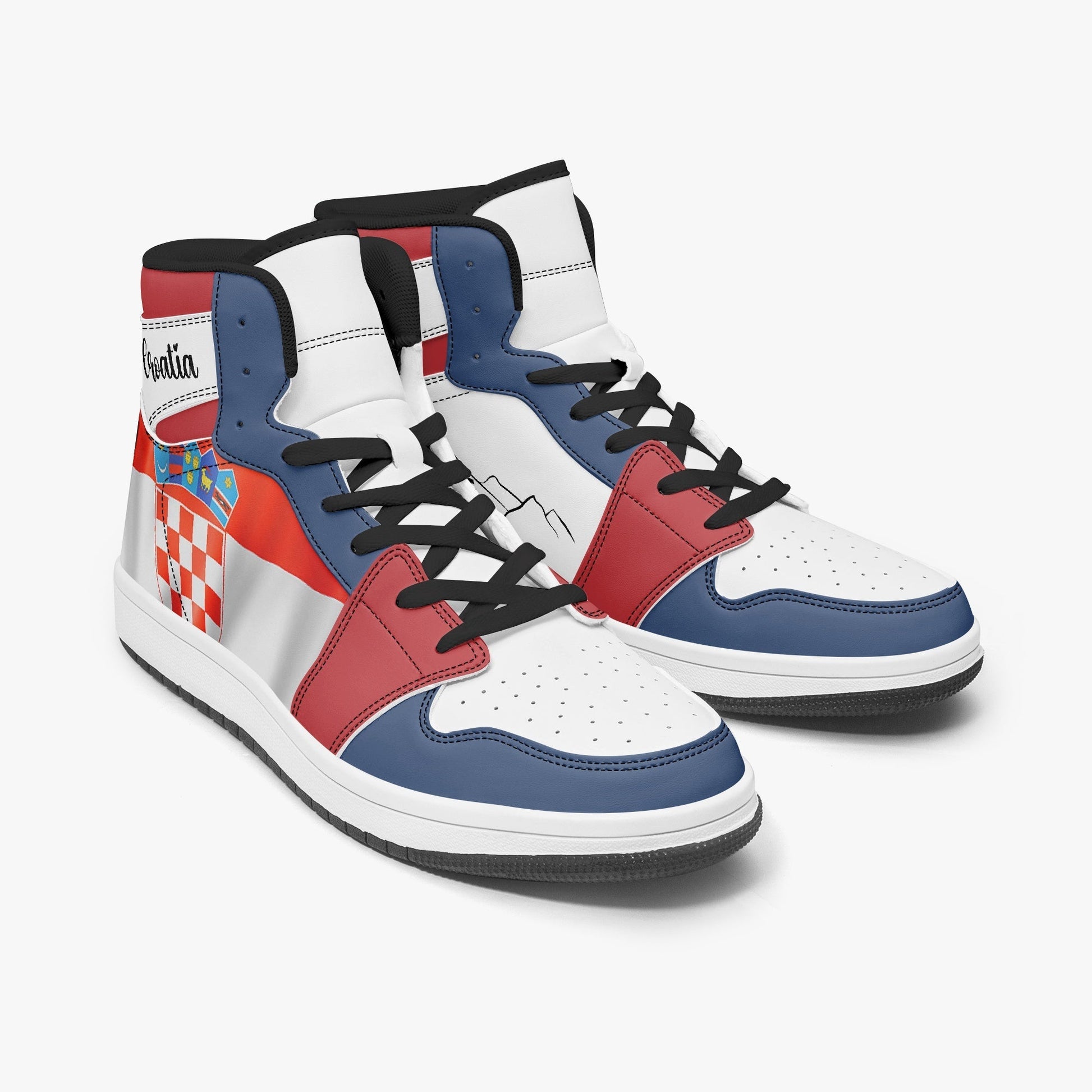 AJ1 High-Top Leather Sneakers