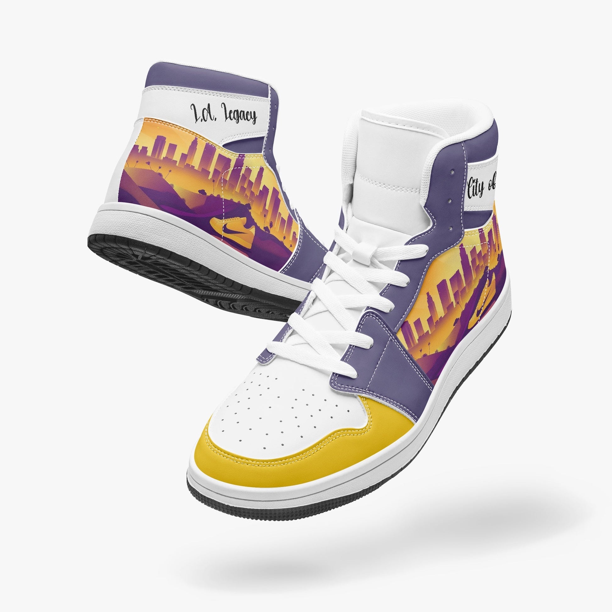 AJ1 High-Top Leather Sneakers