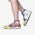 AJ1 High-Top Leather Sneakers