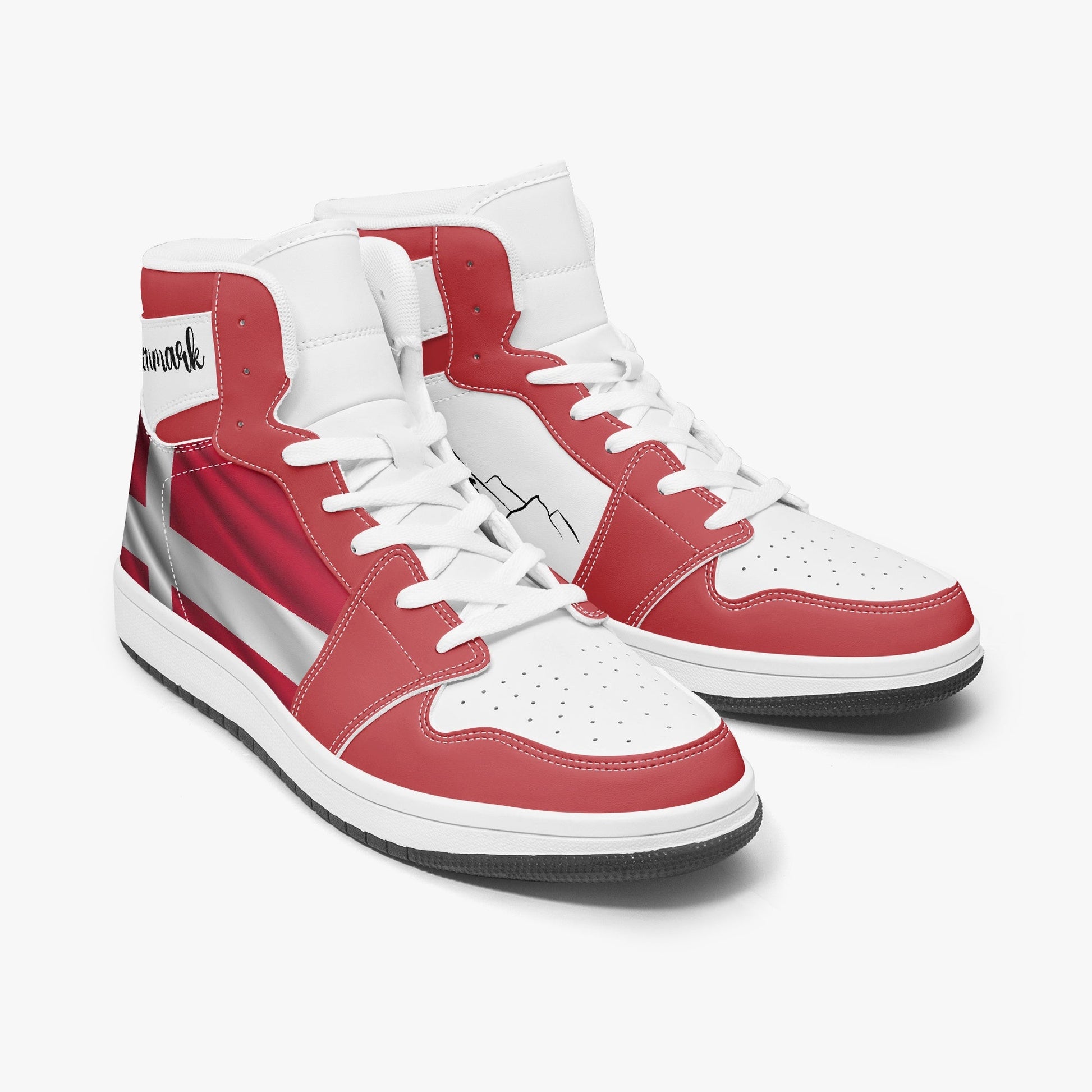 AJ1 High-Top Leather Sneakers