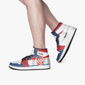 AJ1 High-Top Leather Sneakers