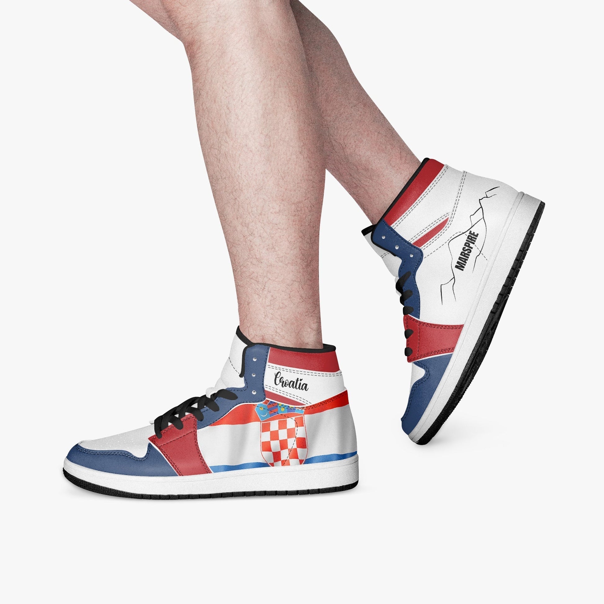 AJ1 High-Top Leather Sneakers