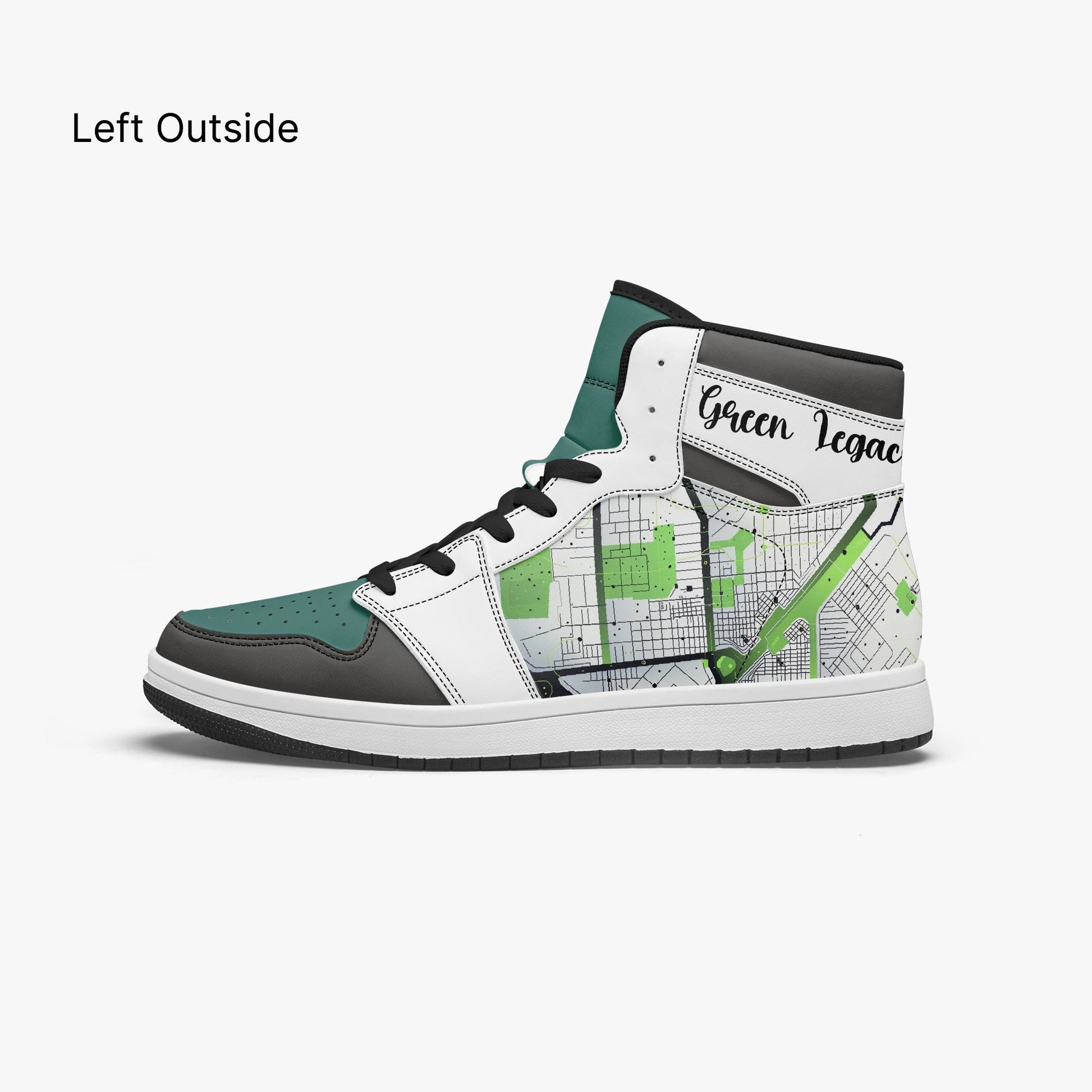 AJ1 High-Top Leather Sneakers