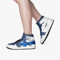 AJ1 High-Top Leather Sneakers