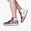 AJ1 High-Top Leather Sneakers