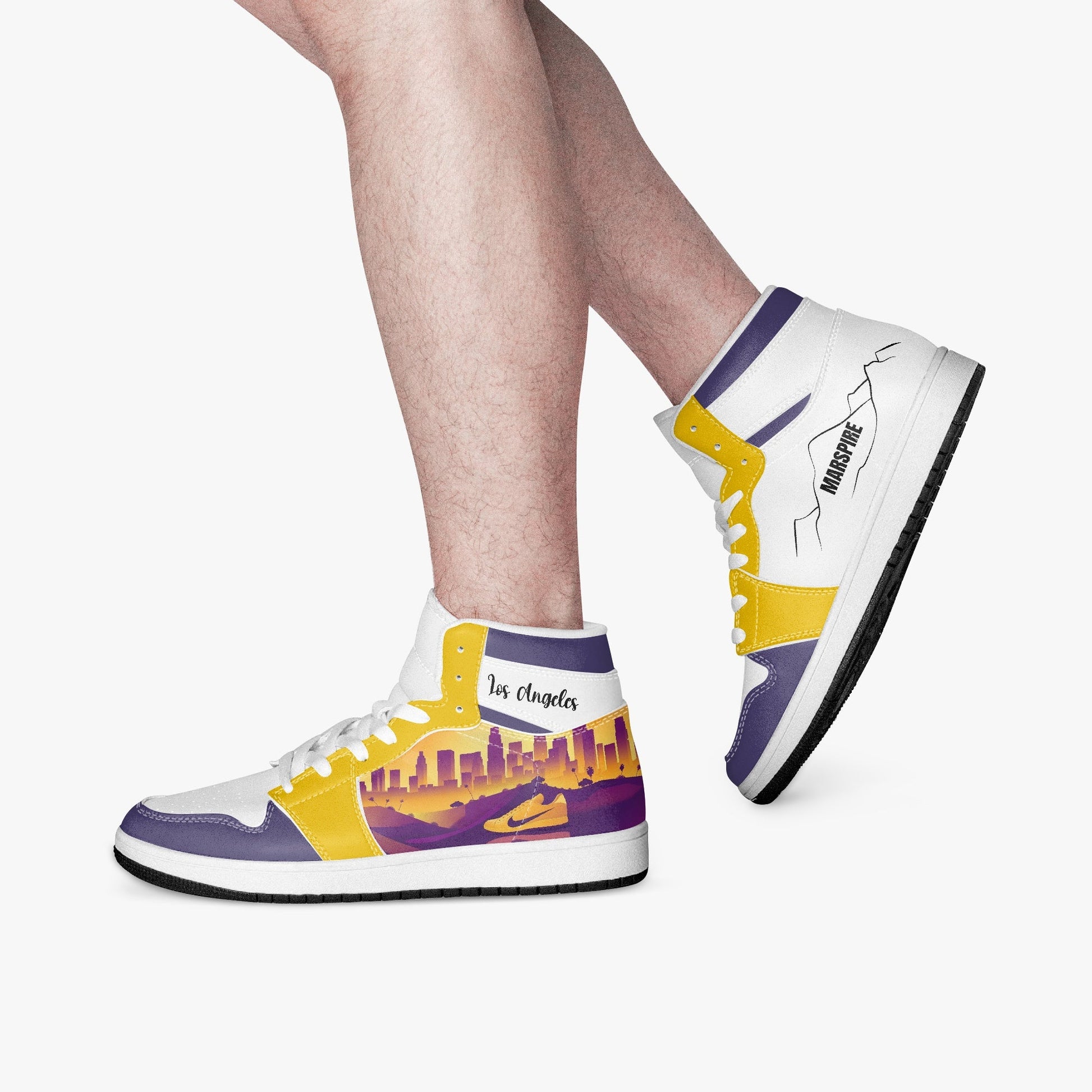 AJ1 High-Top Leather Sneakers
