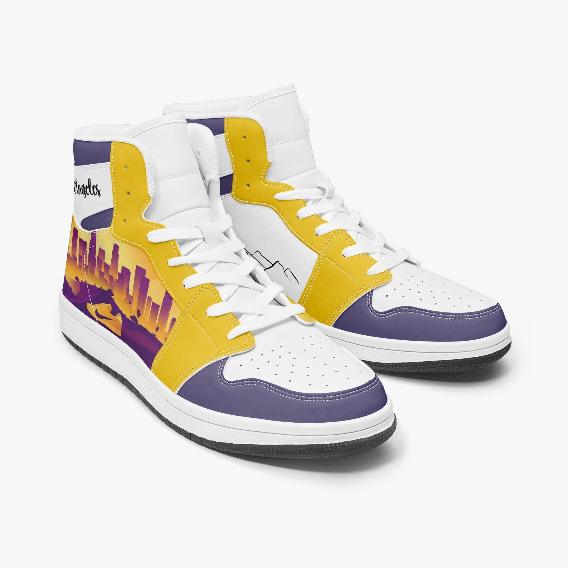 AJ1 High-Top Leather Sneakers
