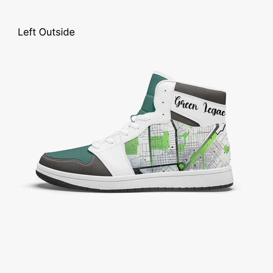AJ1 High-Top Leather Sneakers
