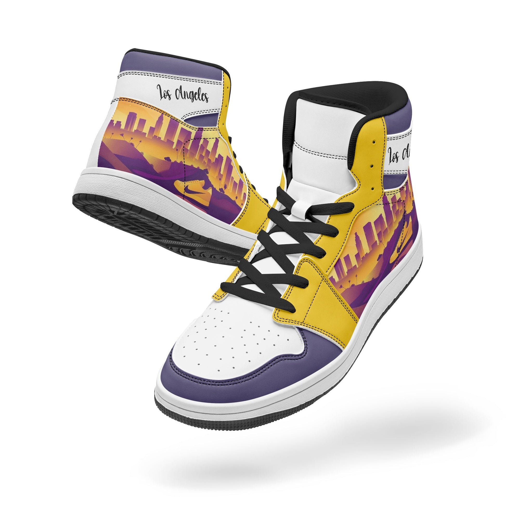 AJ1 High-Top Leather Sneakers