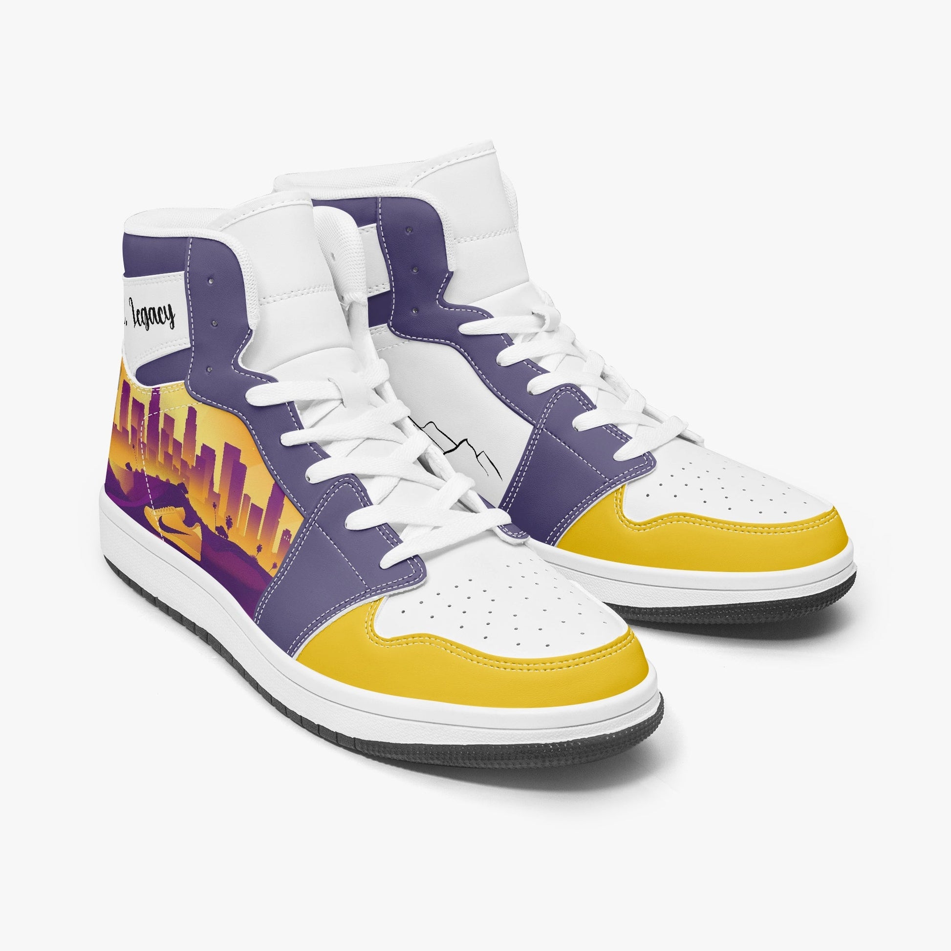AJ1 High-Top Leather Sneakers