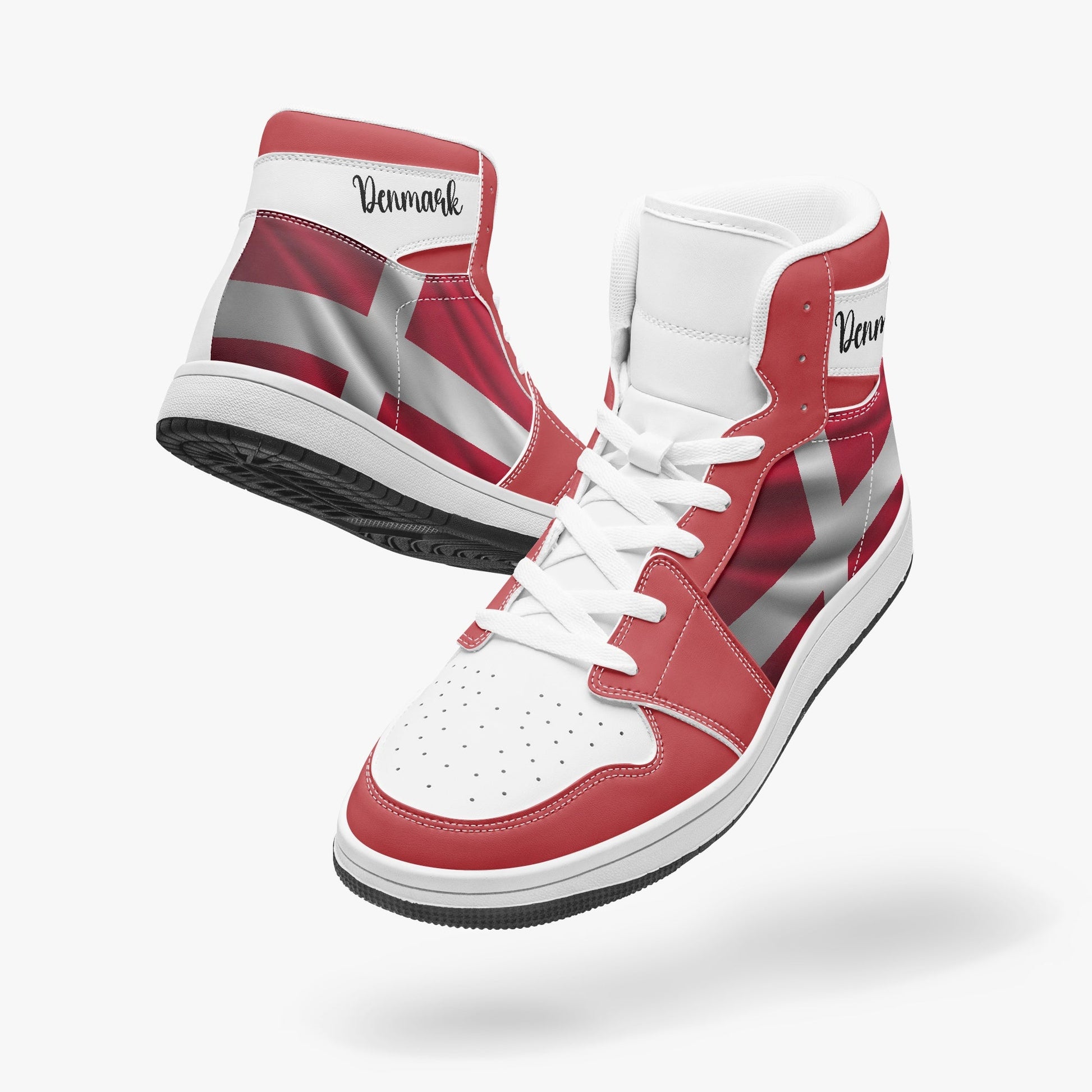AJ1 High-Top Leather Sneakers