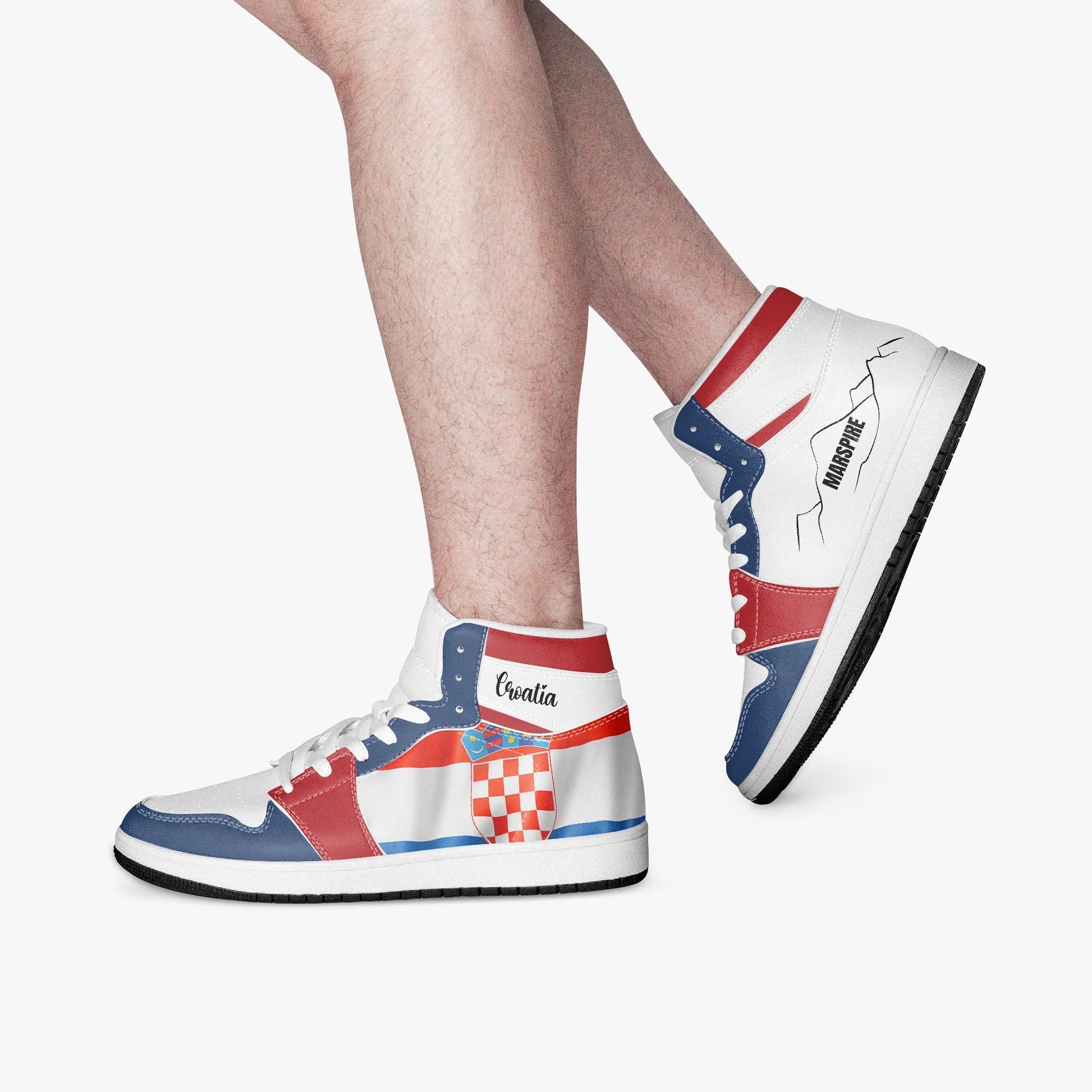 AJ1 High-Top Leather Sneakers