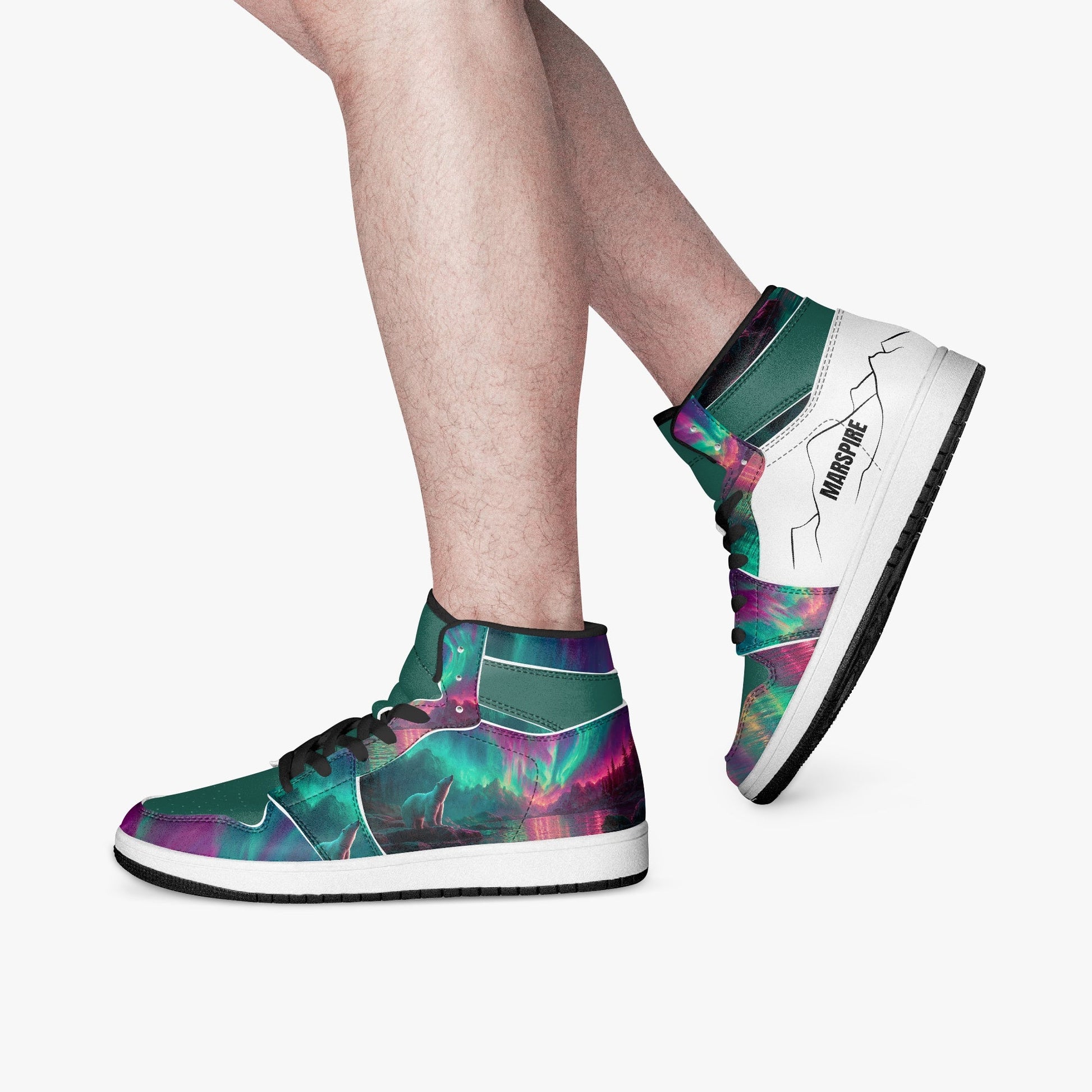 AJ1 High-Top Leather Sneakers