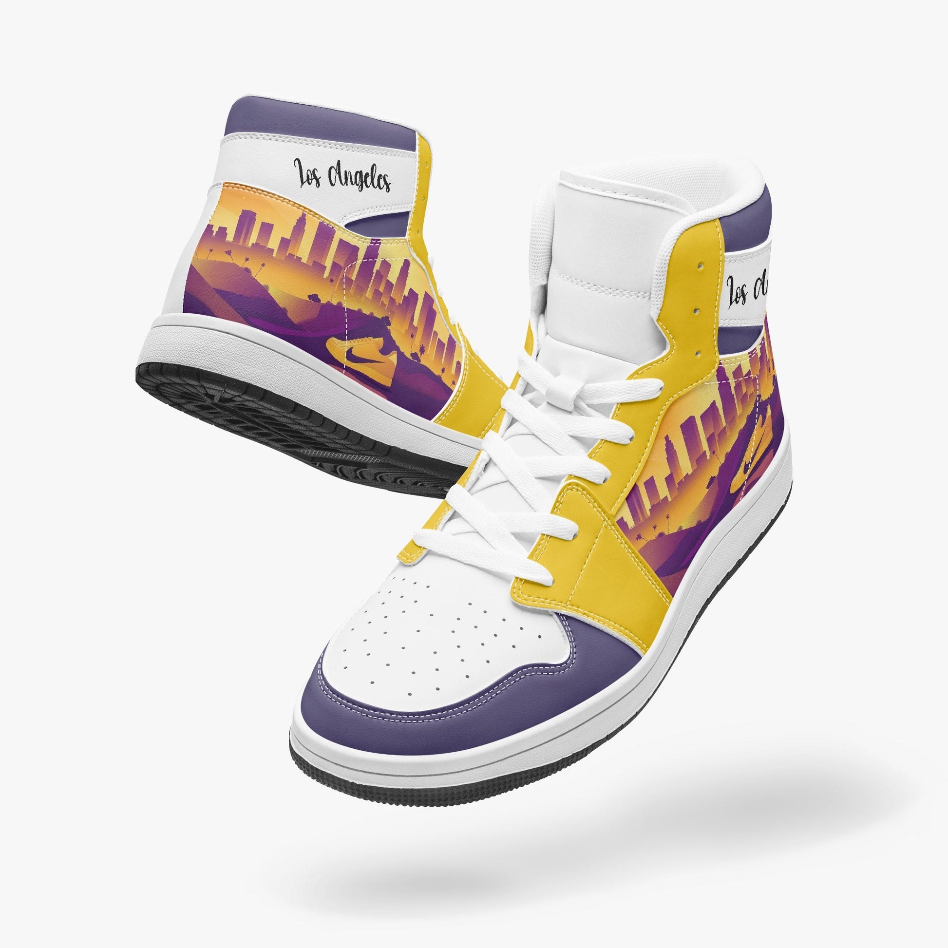 AJ1 High-Top Leather Sneakers