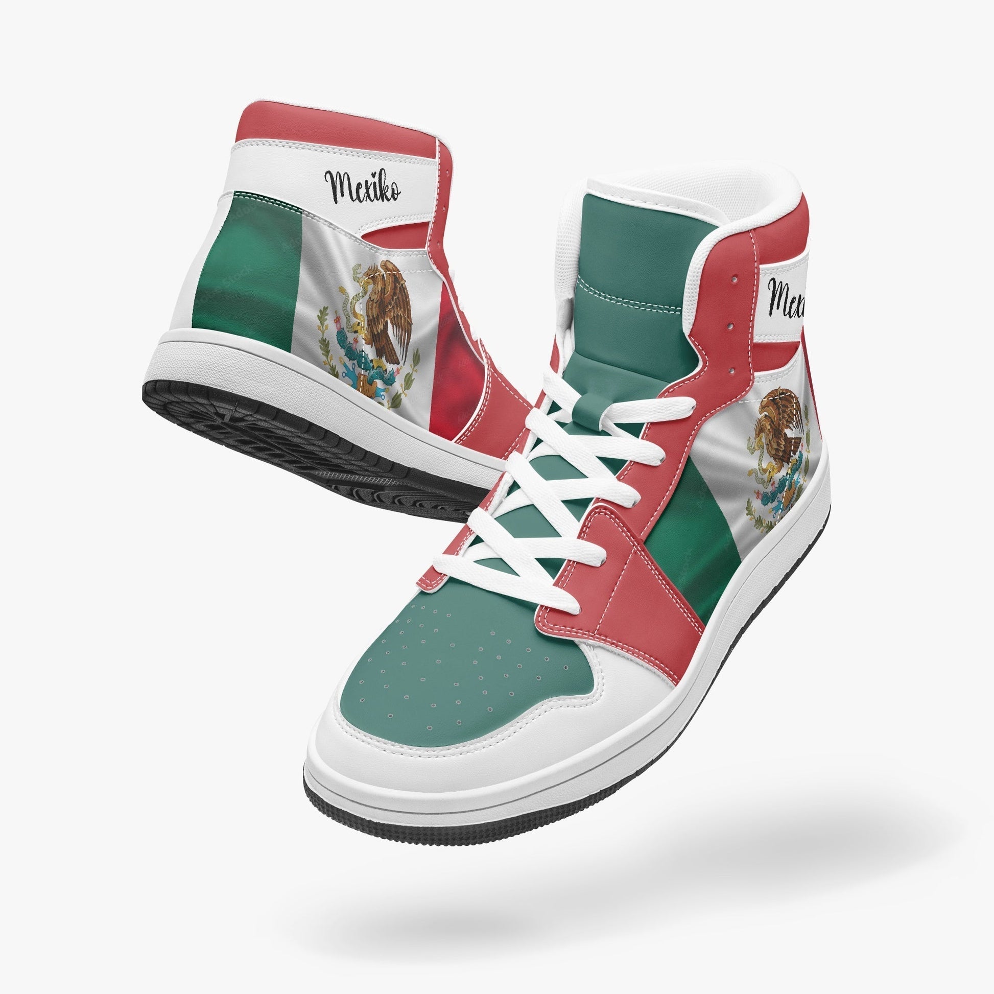AJ1 High-Top Leather Sneakers