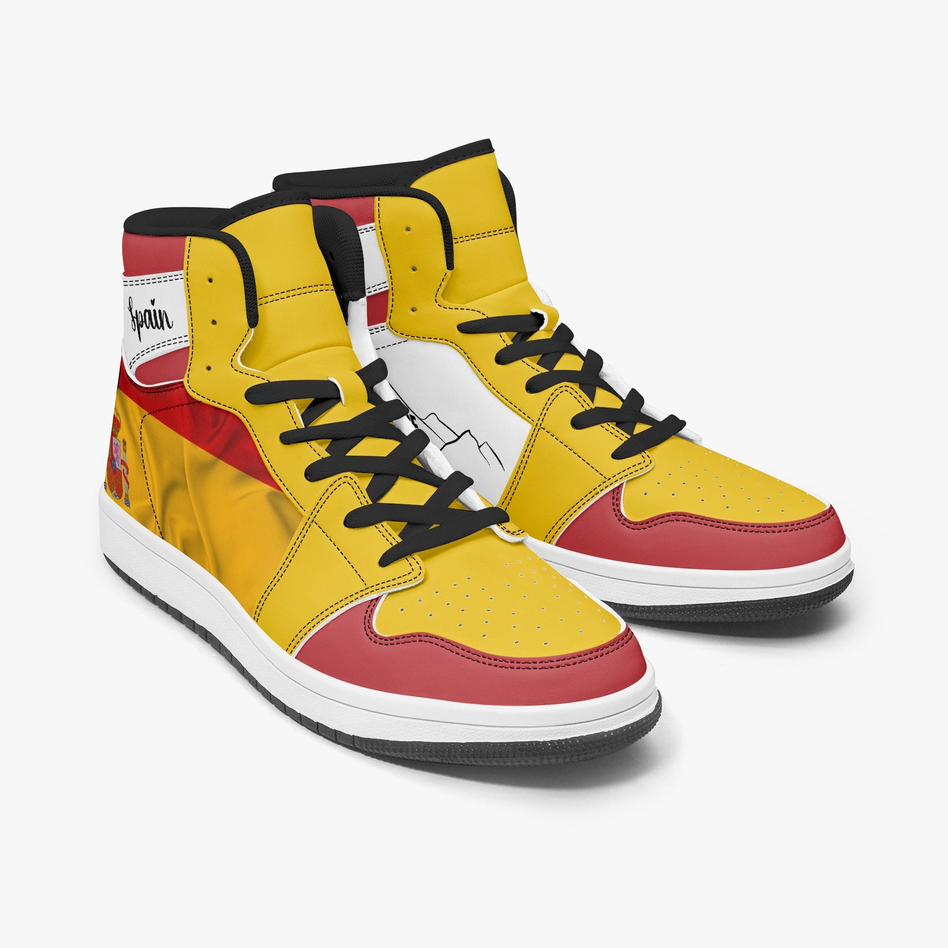 AJ1 High-Top Leather Sneakers