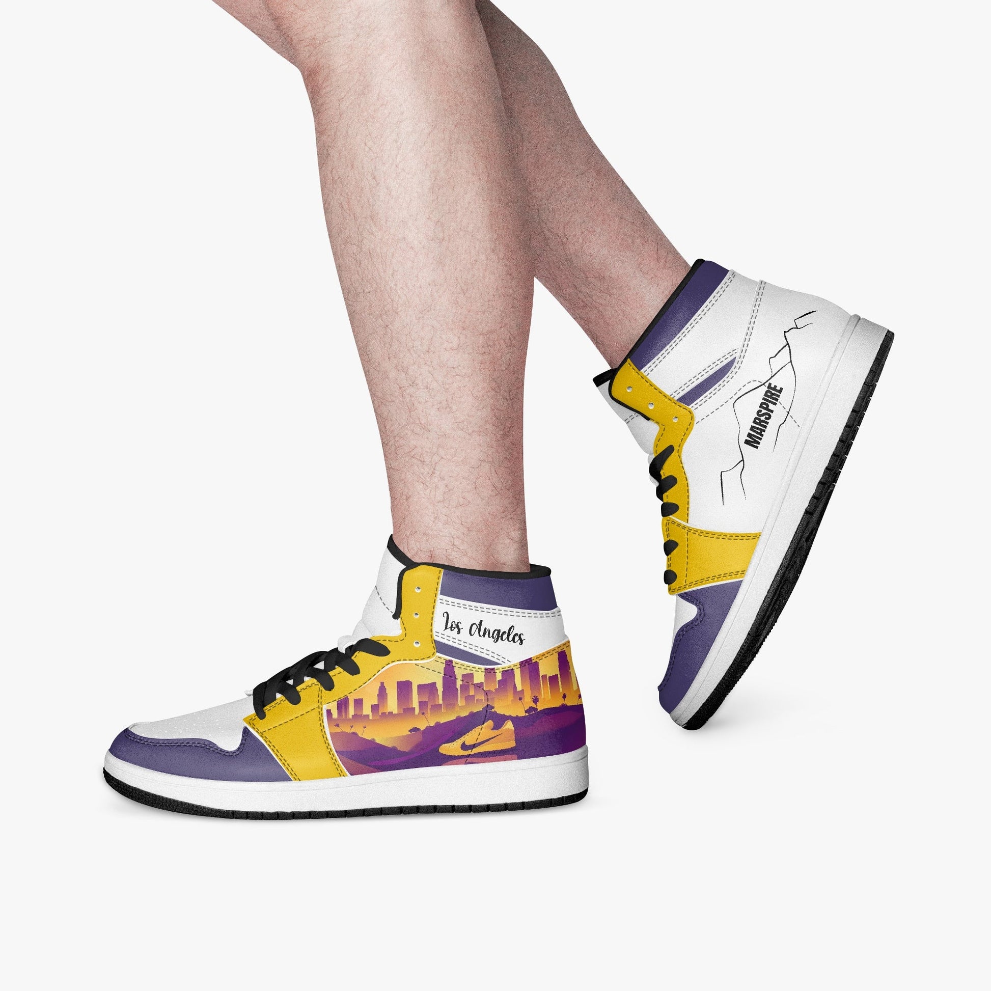 AJ1 High-Top Leather Sneakers