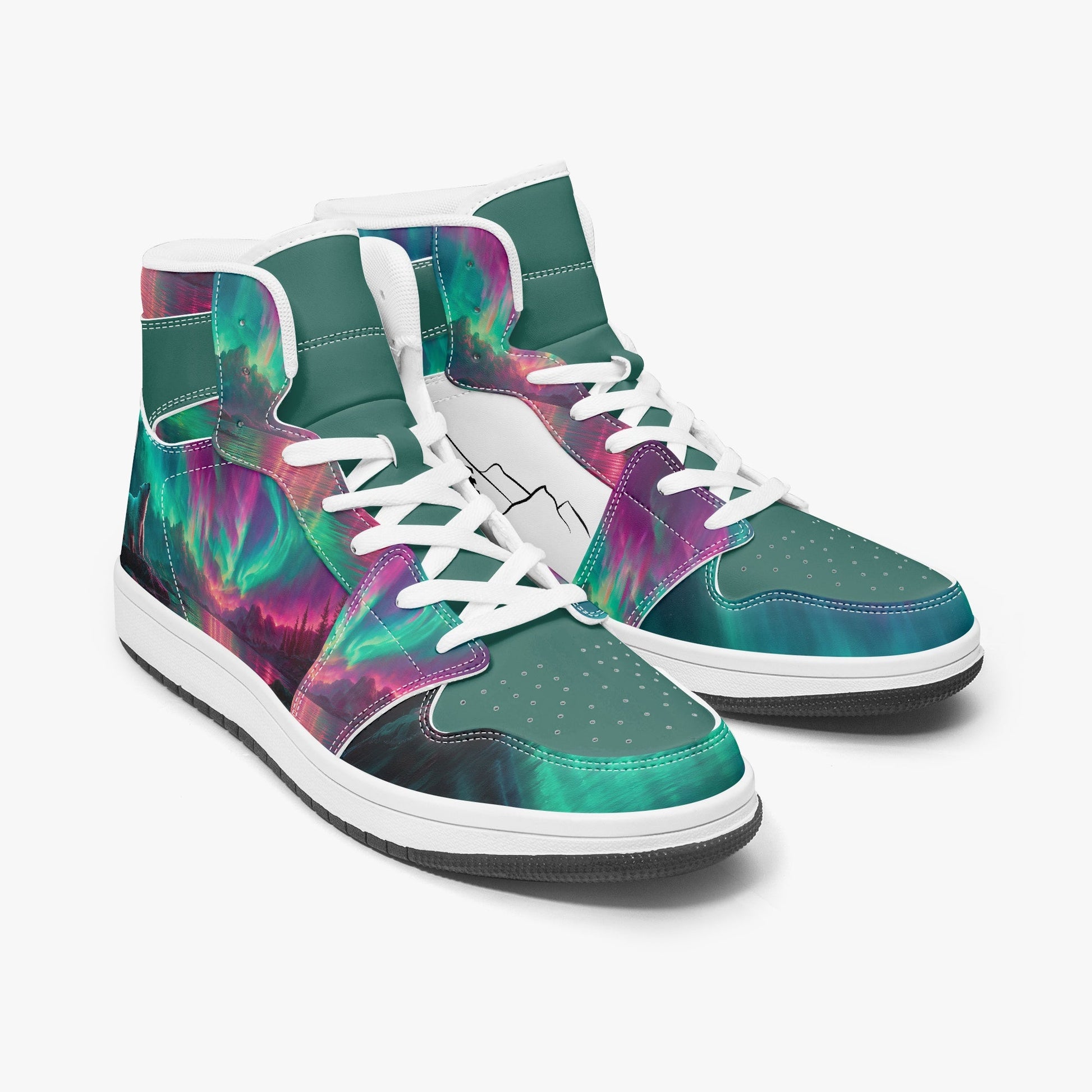 AJ1 High-Top Leather Sneakers
