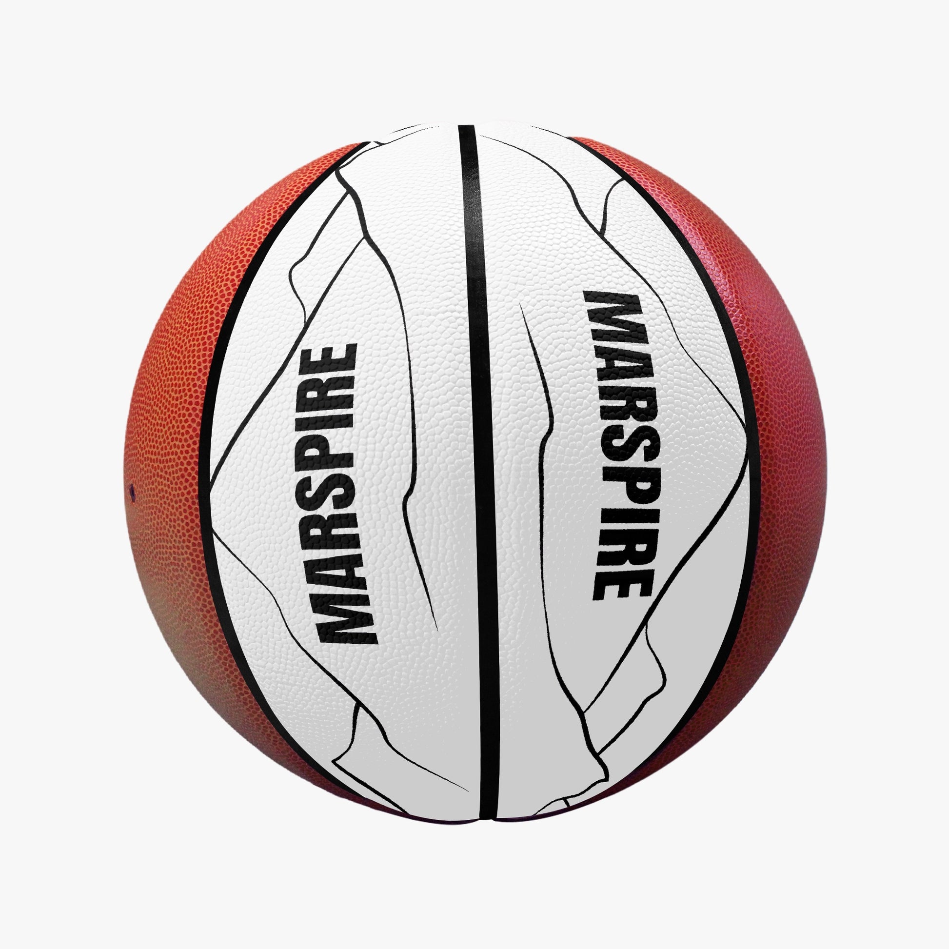 marspire logo printed on leather basketball