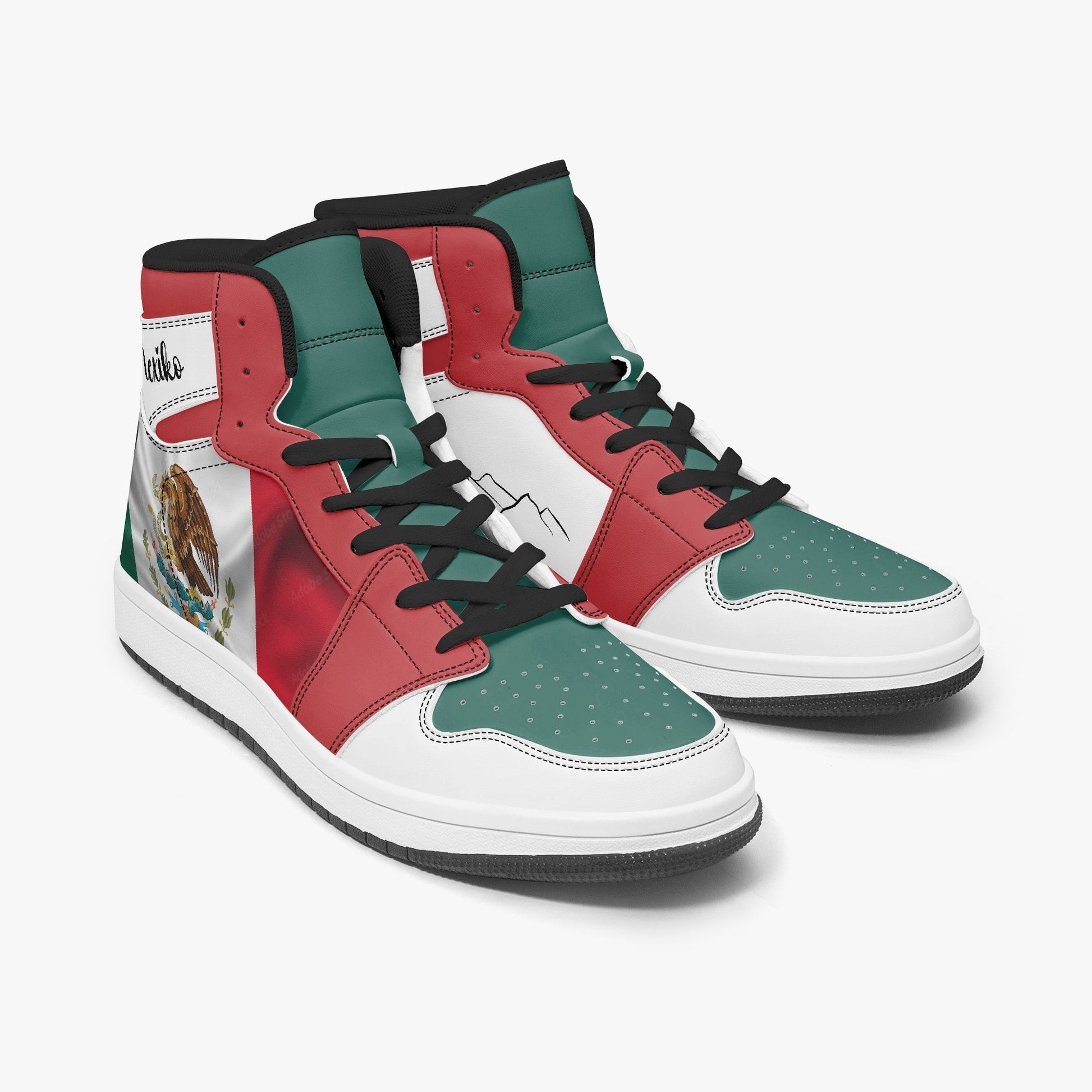AJ1 High-Top Leather Sneakers