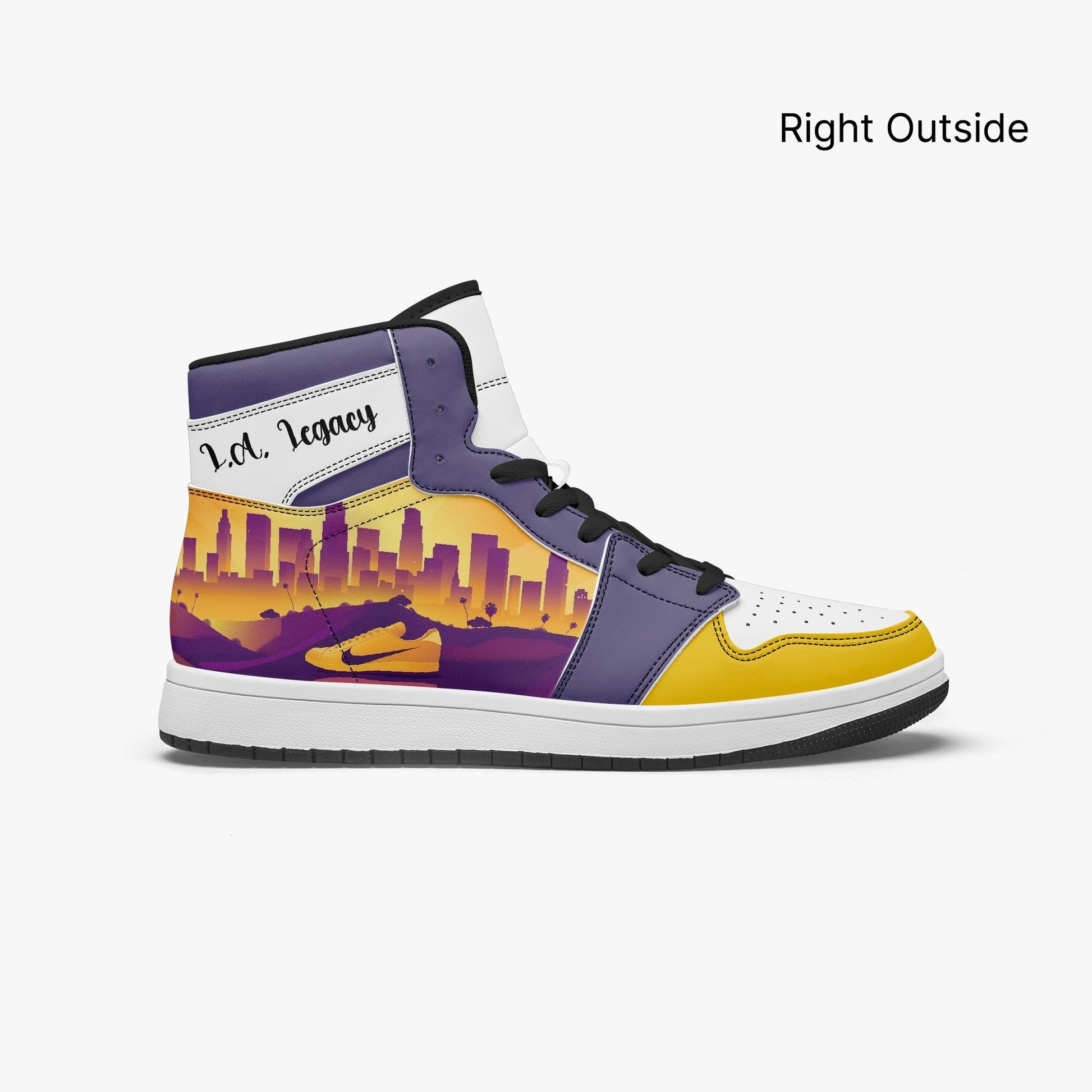 AJ1 High-Top Leather Sneakers