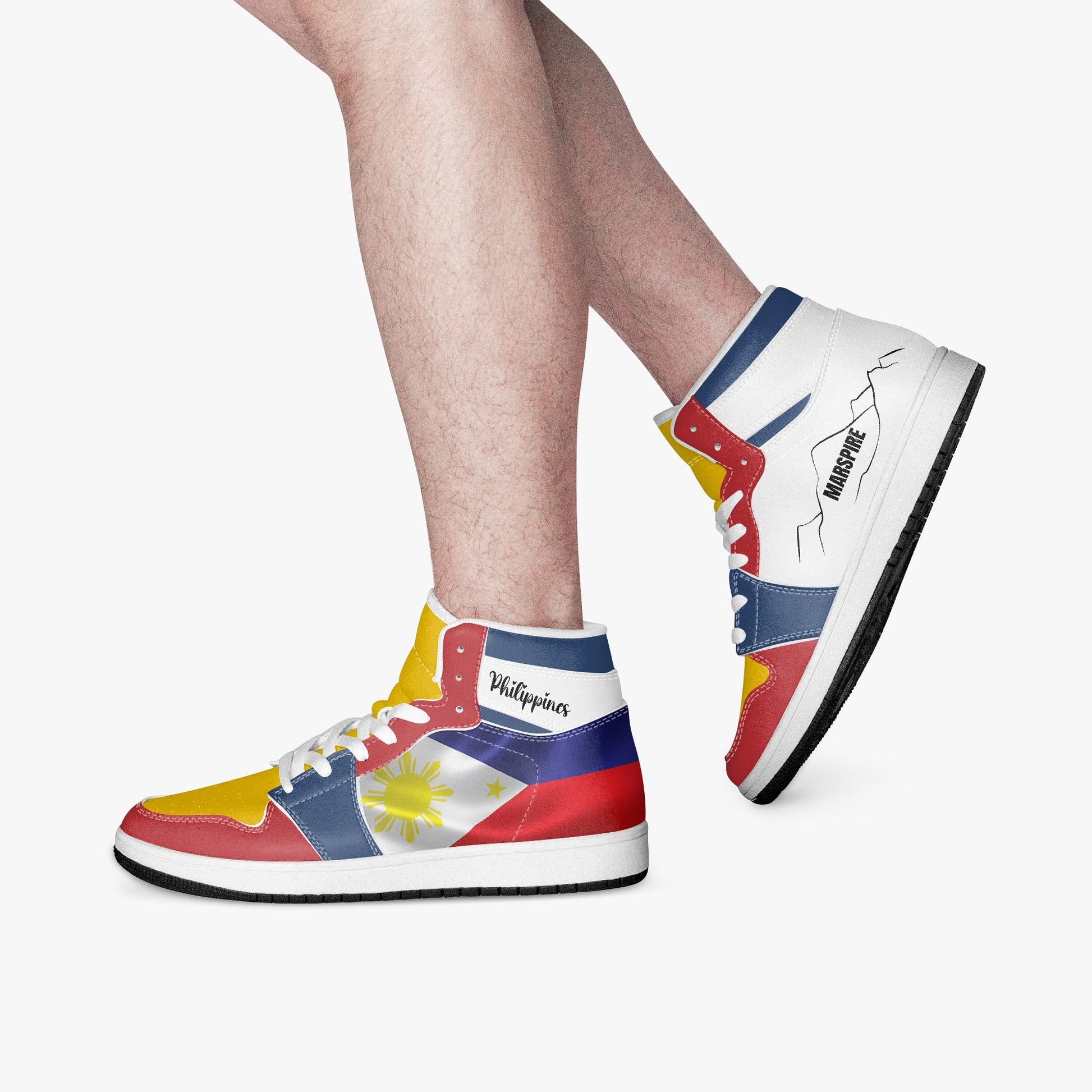 AJ1 High-Top Leather Sneakers