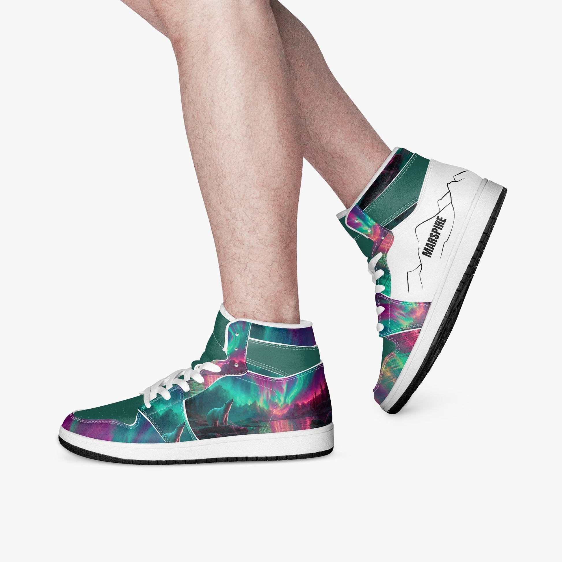 AJ1 High-Top Leather Sneakers