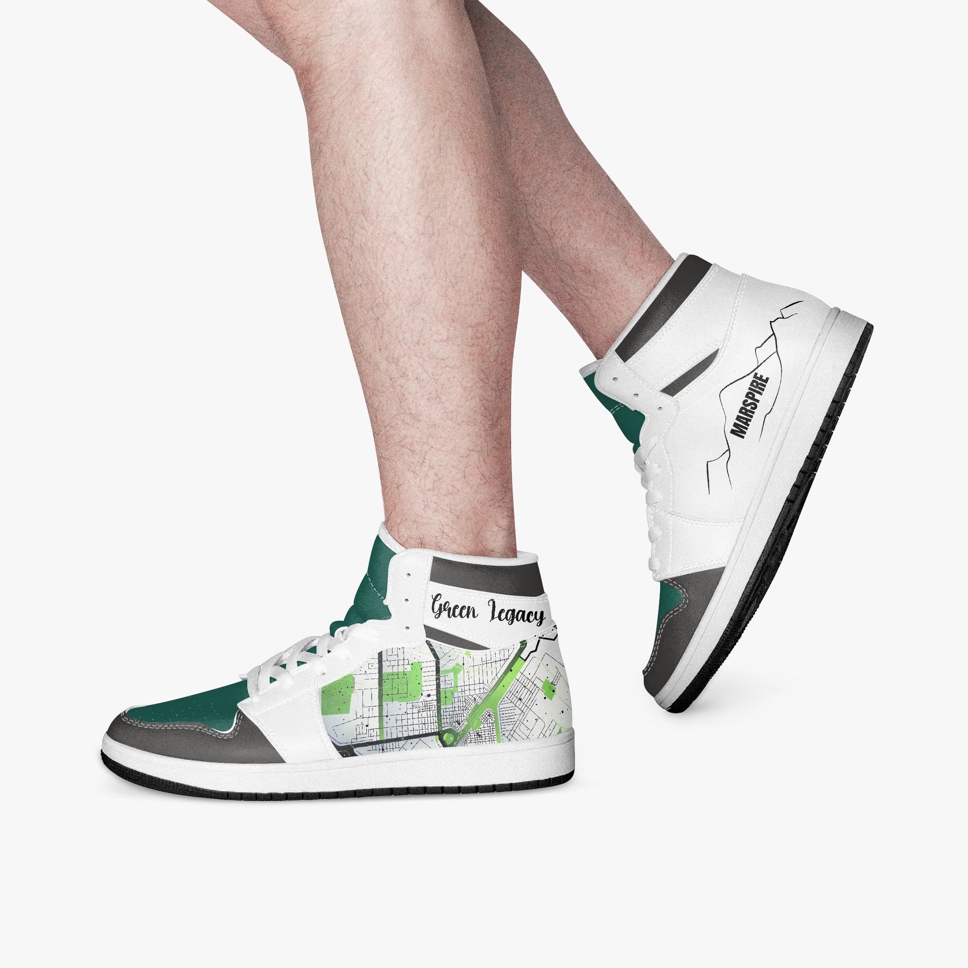 AJ1 High-Top Leather Sneakers