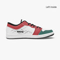 left inside view of low-top sneakers - black