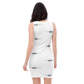 back view of white bodycon dress