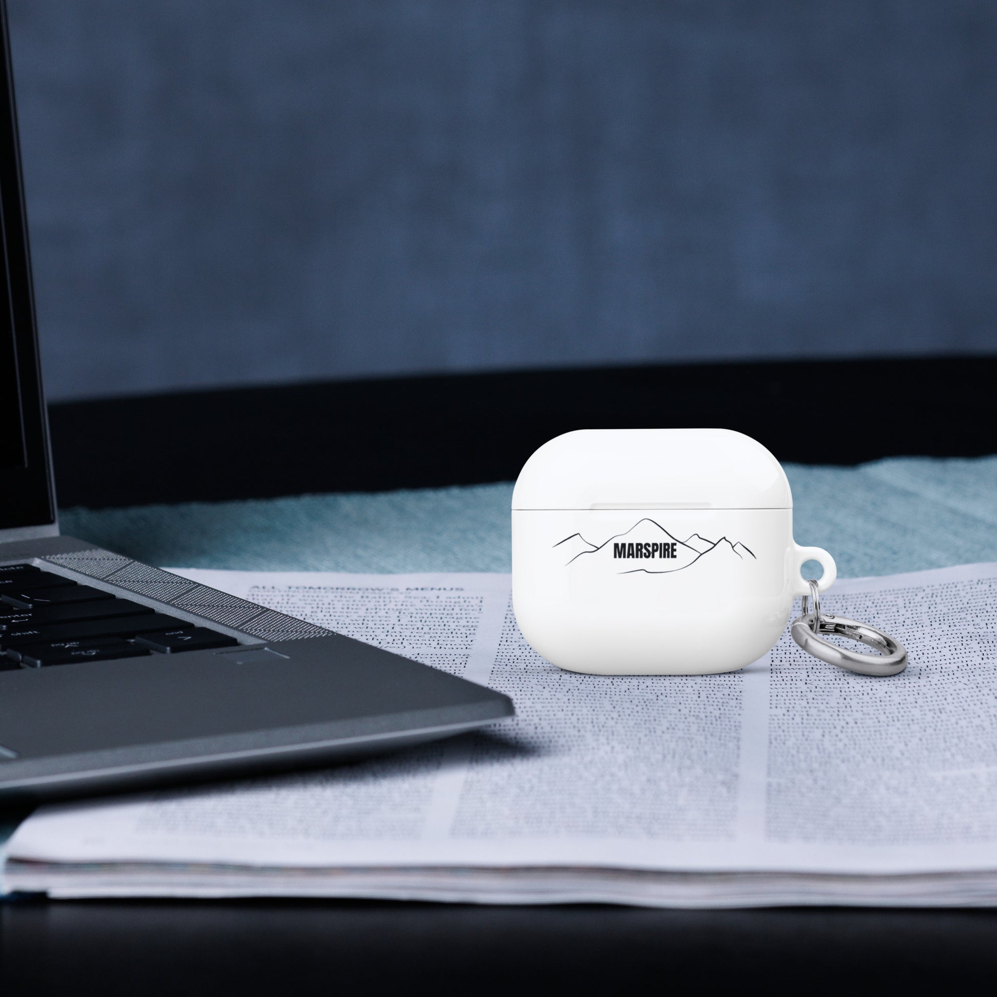 wide case for airpods with marspire logo