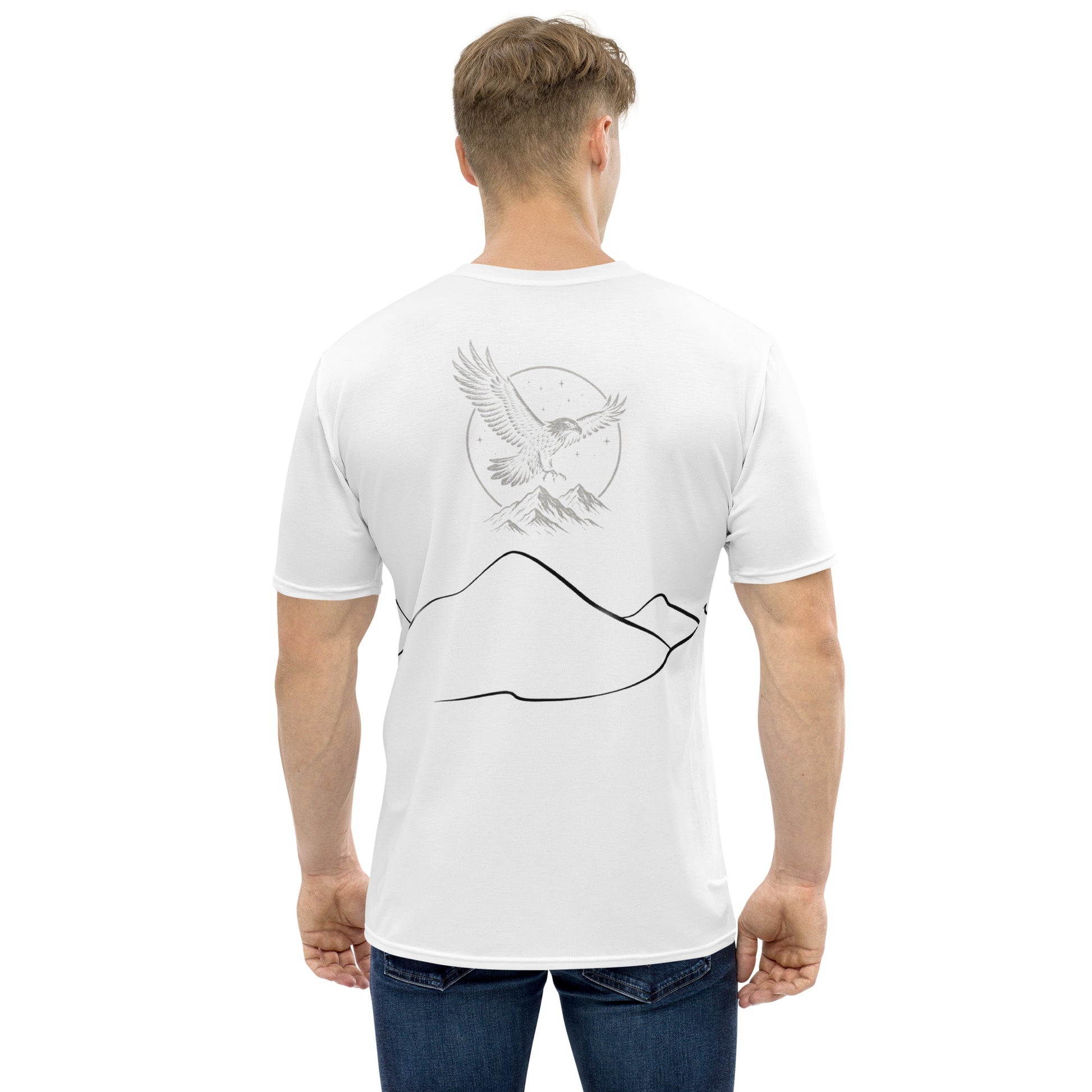 back view of mens crewneck