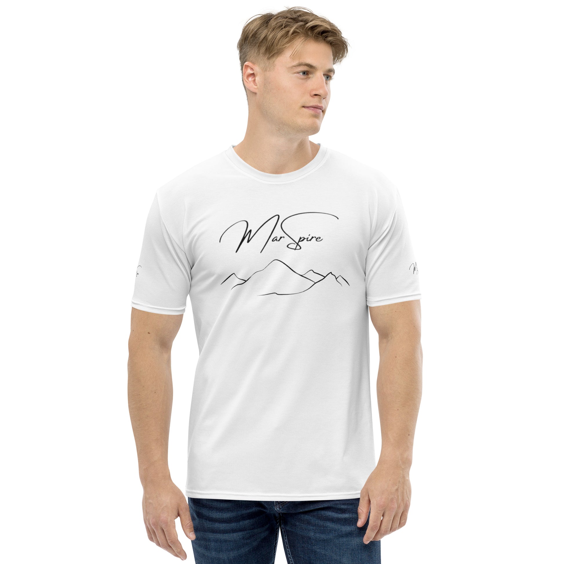 man wearing short sleeve t-shirt - front