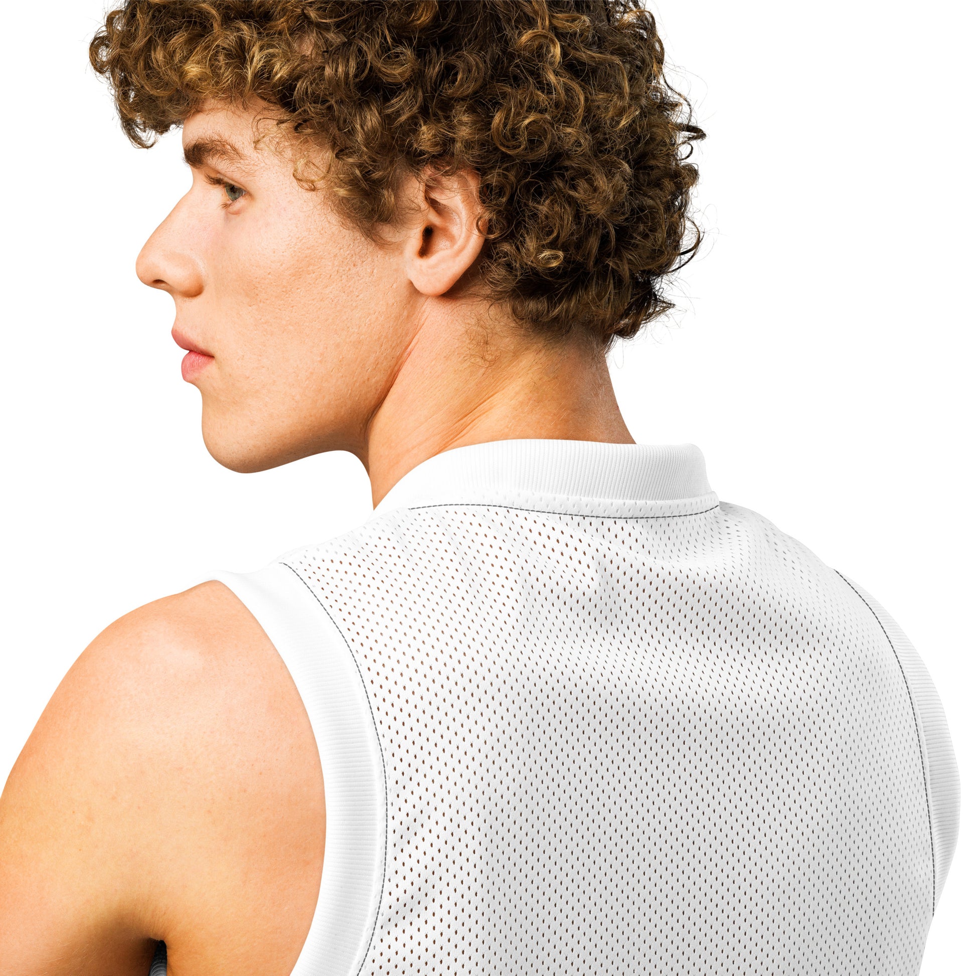 closeup of youth basketball jersey