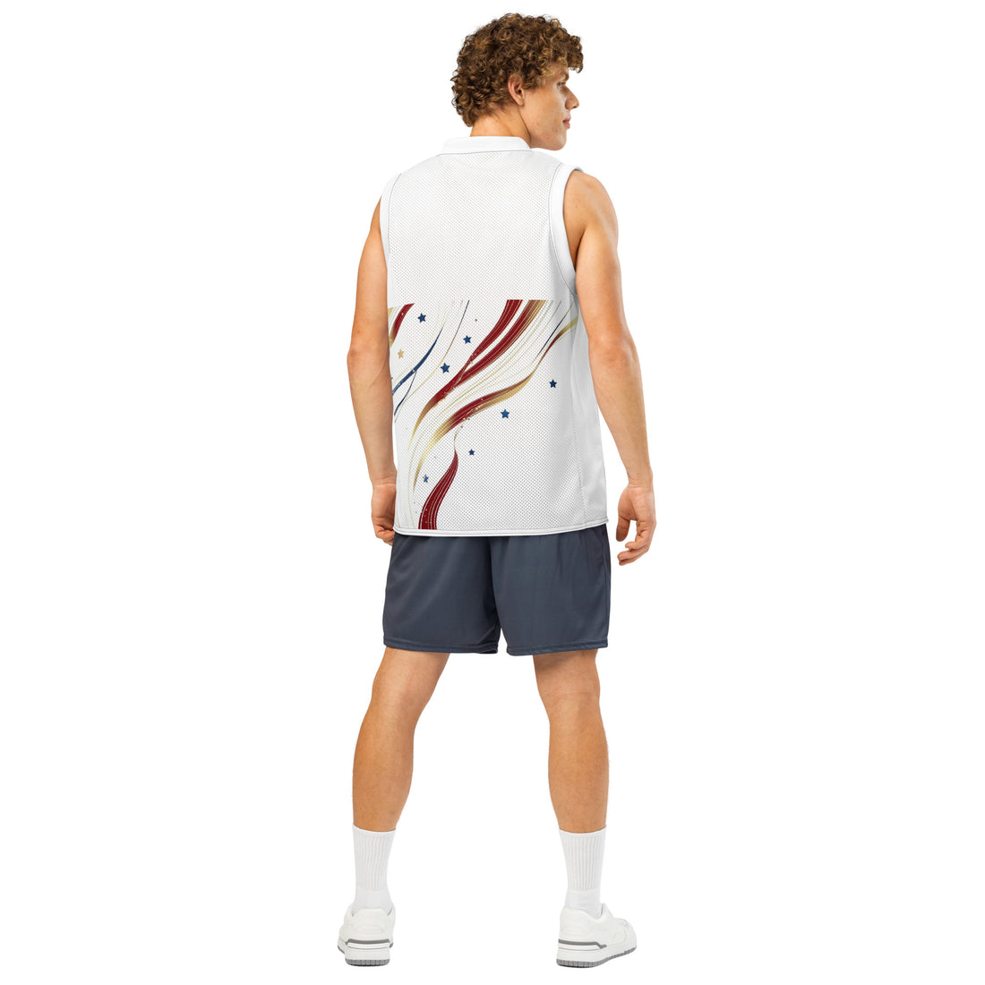 right view of youth basketball jersey