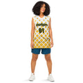 front view of retro basketball jerseys