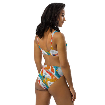 woman wearing retro high-waisted bikini