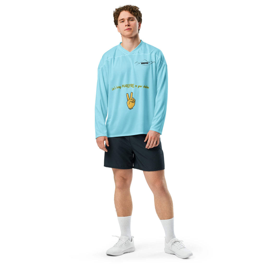 hockey jersey full sleeve closeup