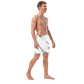 right view of mens short swim trunks