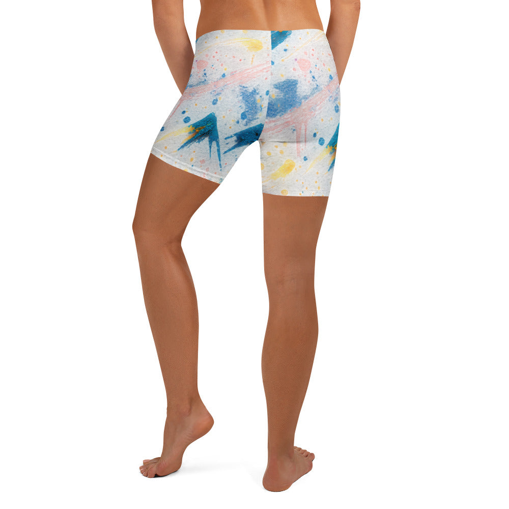 back view of white shorts for men