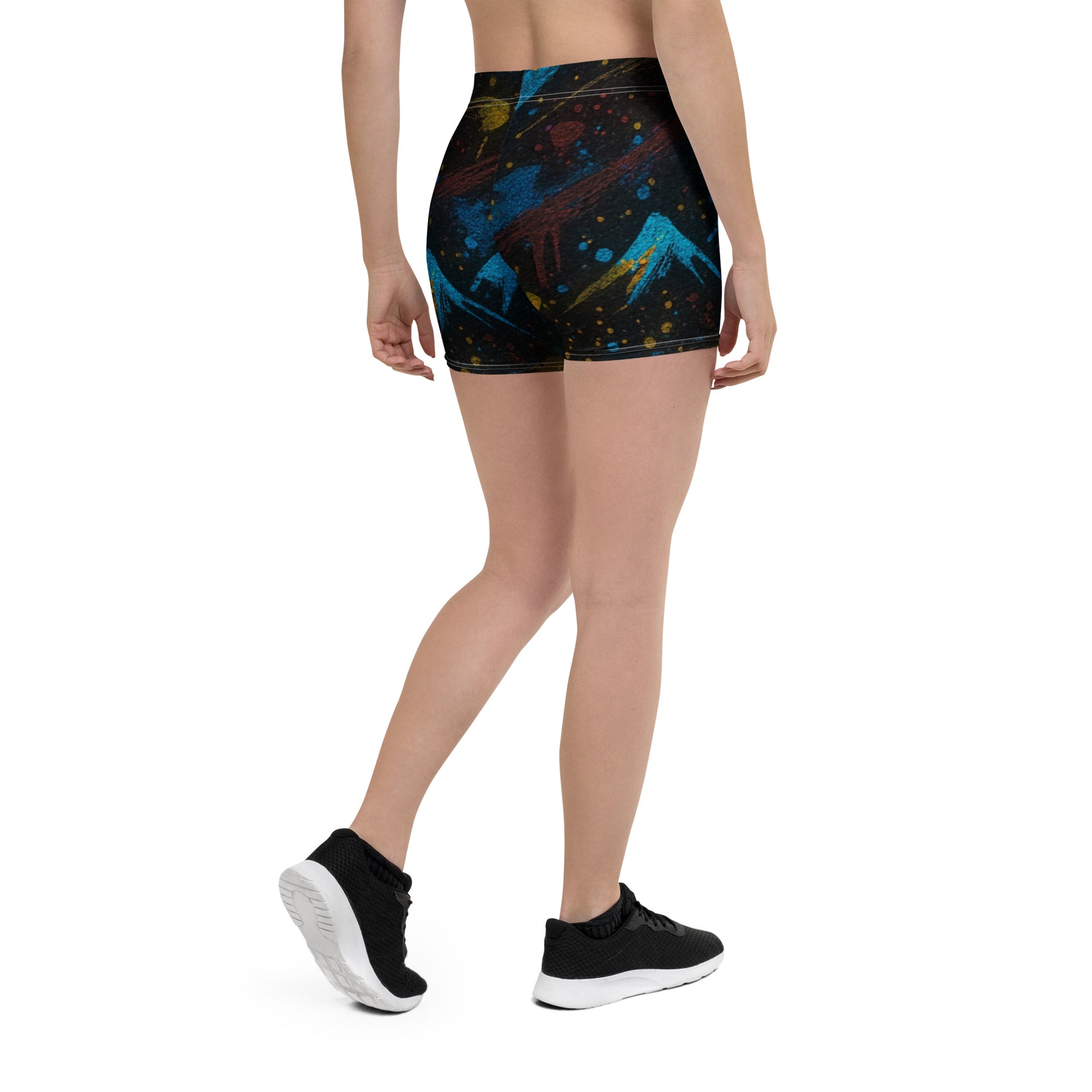 back view of black shorts men