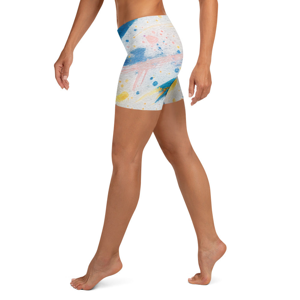 side view of white shorts for men