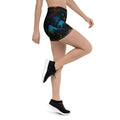 right view of black shorts men with one leg raised