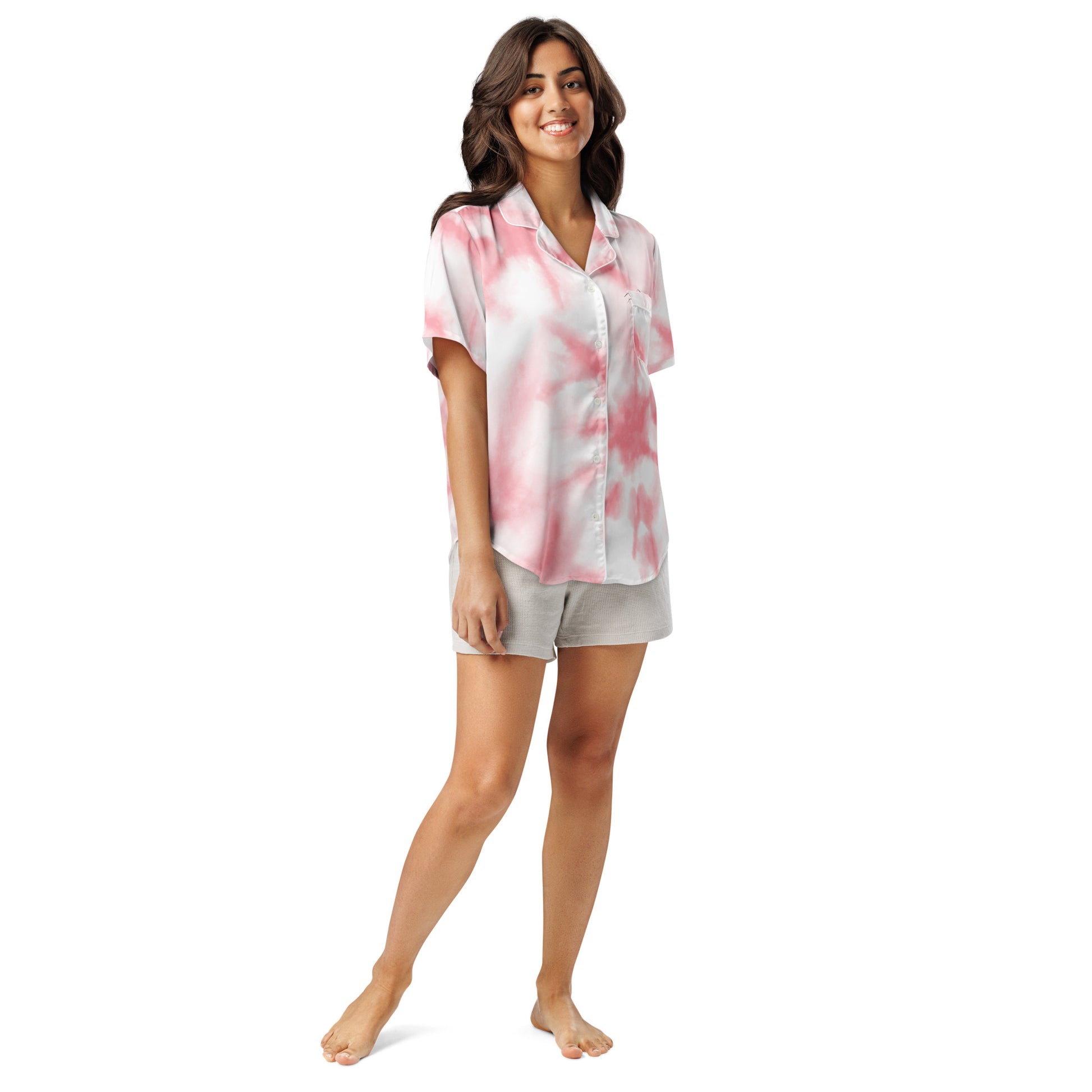 lady wearing womens pajama tops