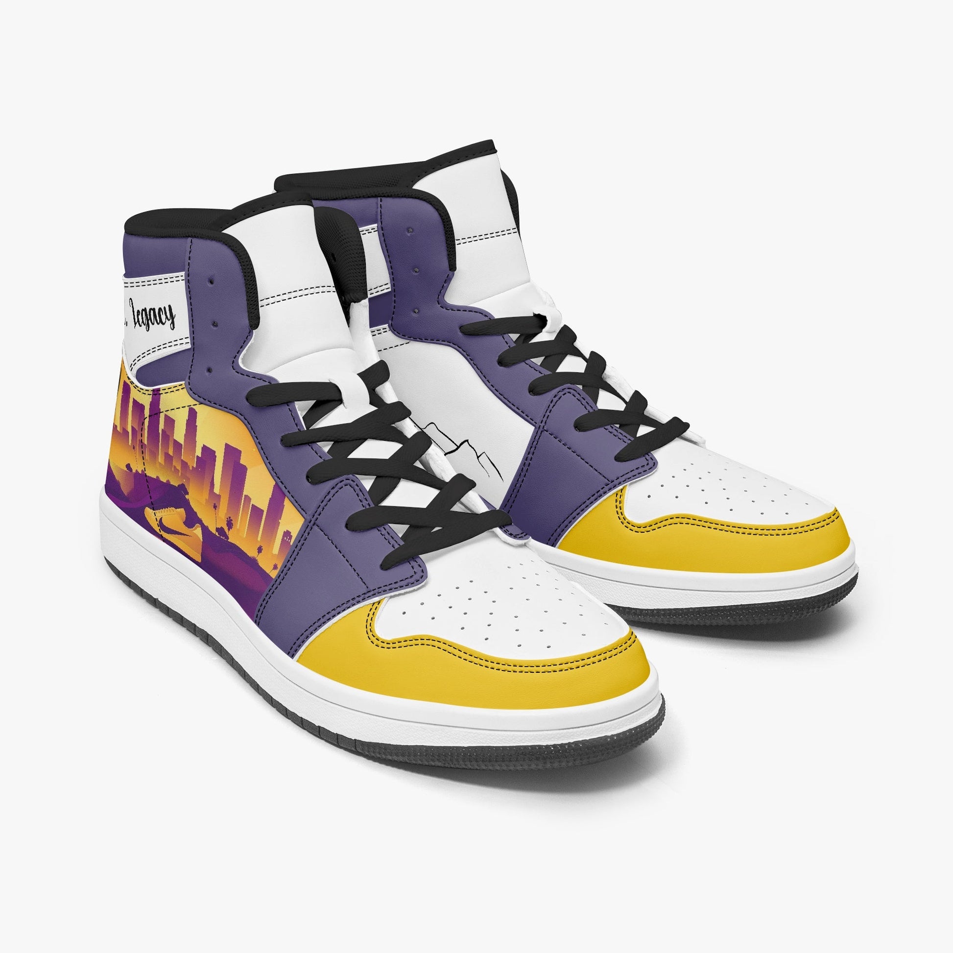 AJ1 High-Top Leather Sneakers