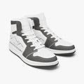 pair of high-top leather sneakers