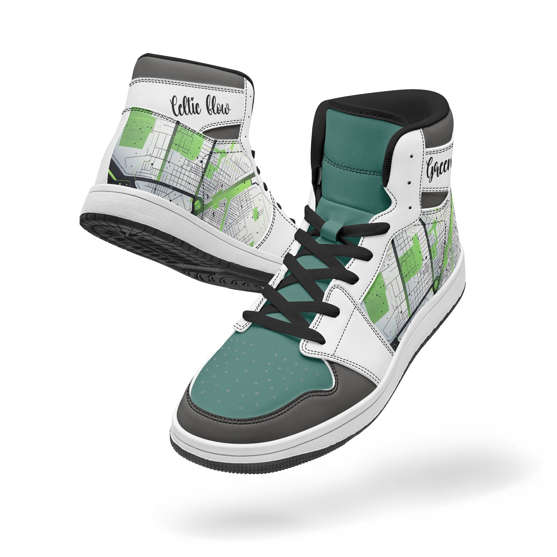 AJ1 High-Top Leather Sneakers