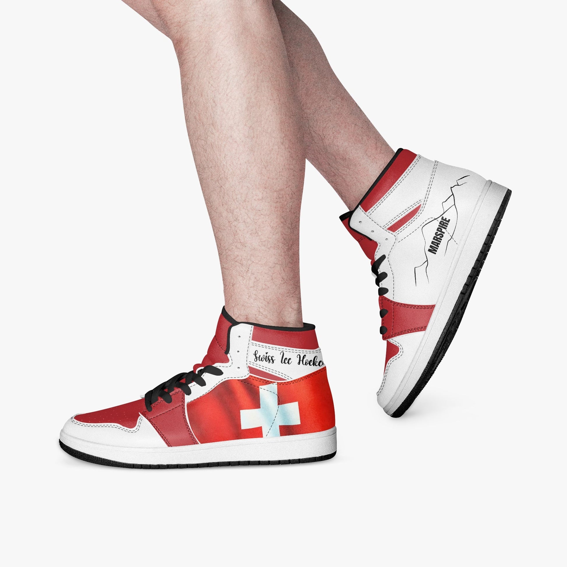 AJ1 High-Top Leather Sneakers